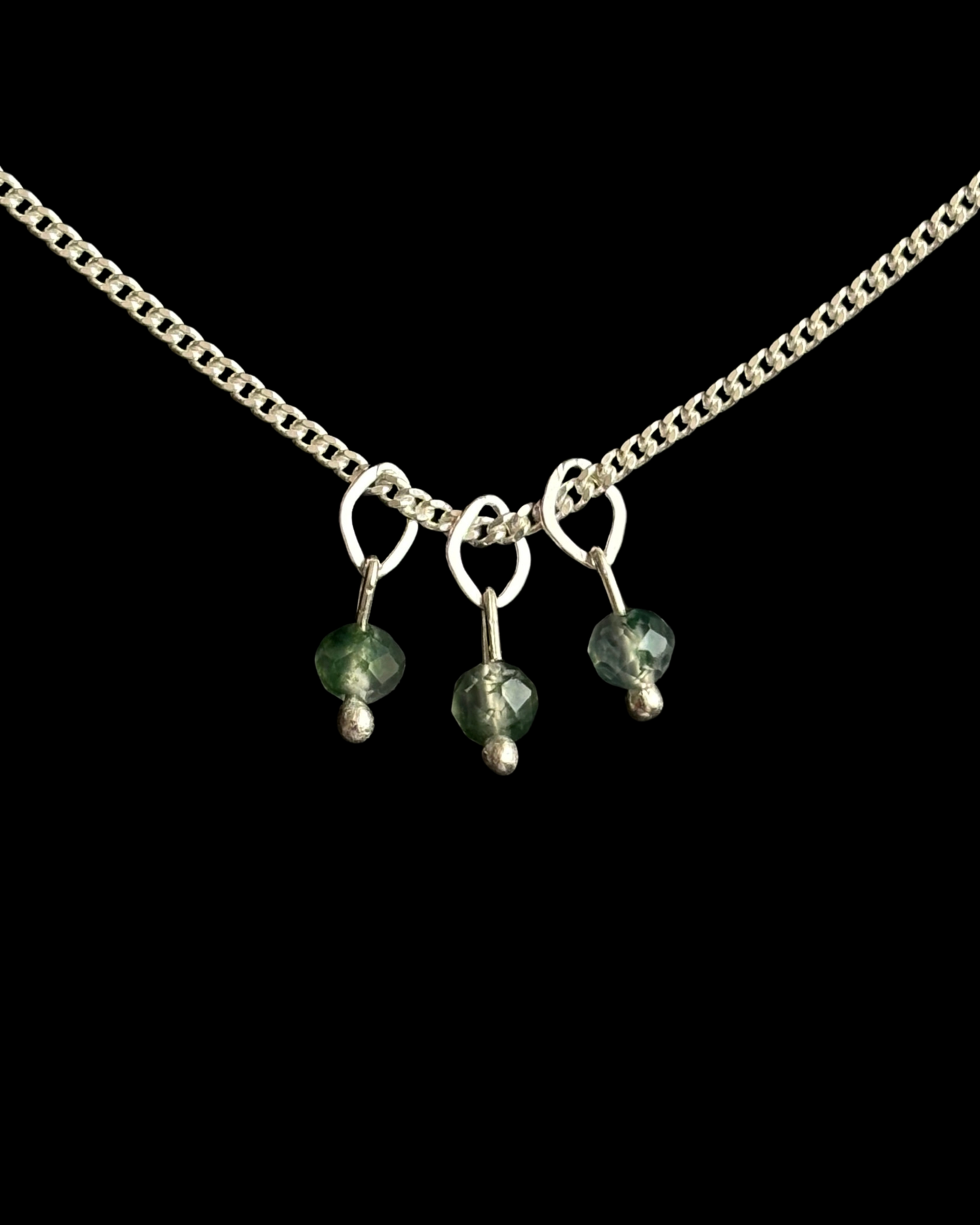 ÁGATA MUSGOSA COLLAR PLATA