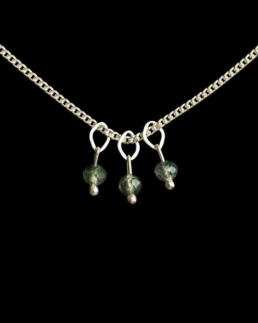 ÁGATA MUSGOSA COLLAR PLATA