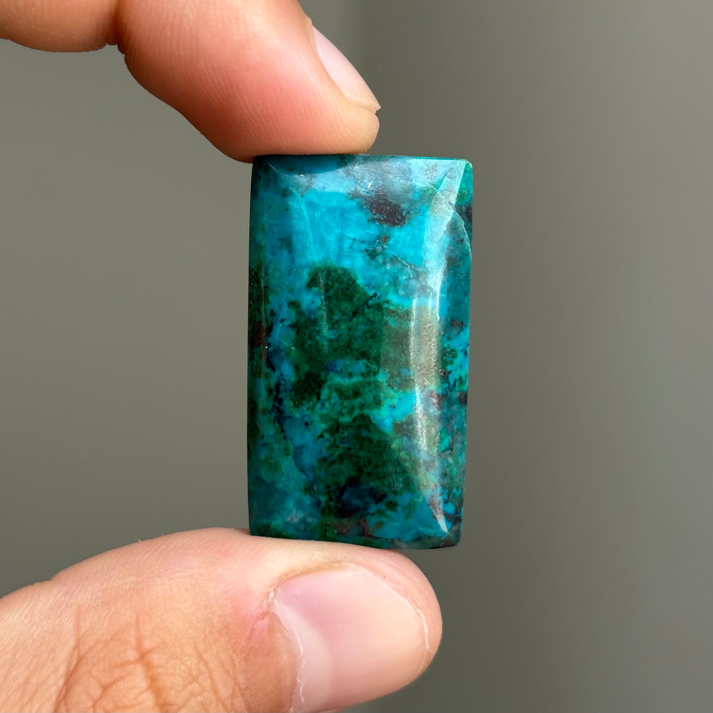 chrysocolla cabochon with malachite