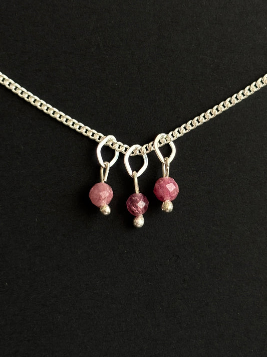 TURMALINA ROSA COLLAR PLATA