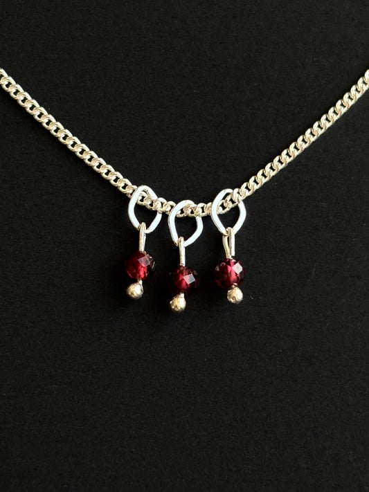 GRANATE COLLAR PLATA