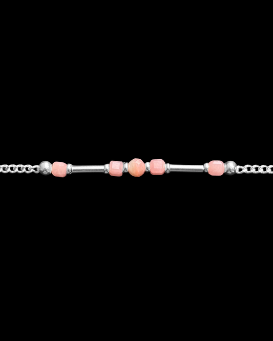 ÓPALO ROSA PULSERA PLATA