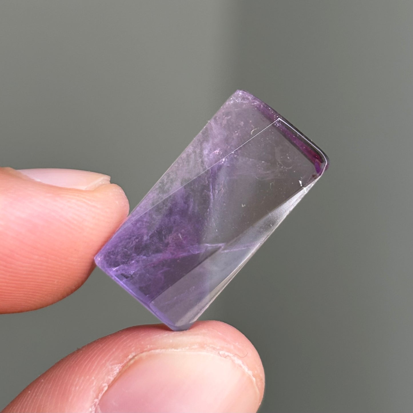 amethyst prismatic cabochon