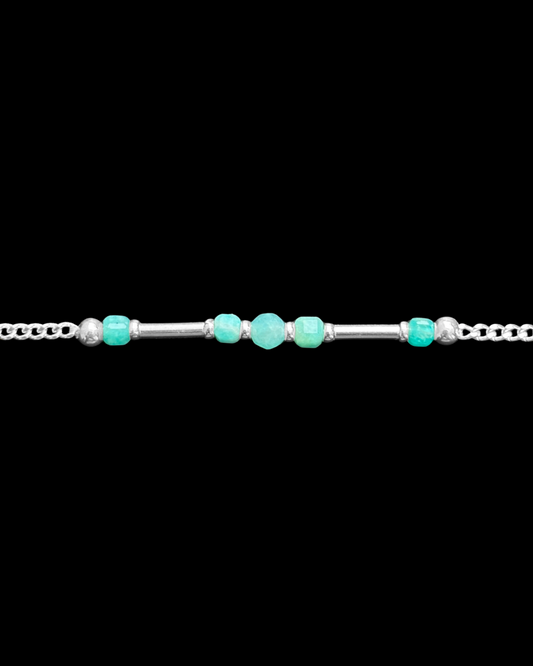 AMAZONITA PULSERA PLATA