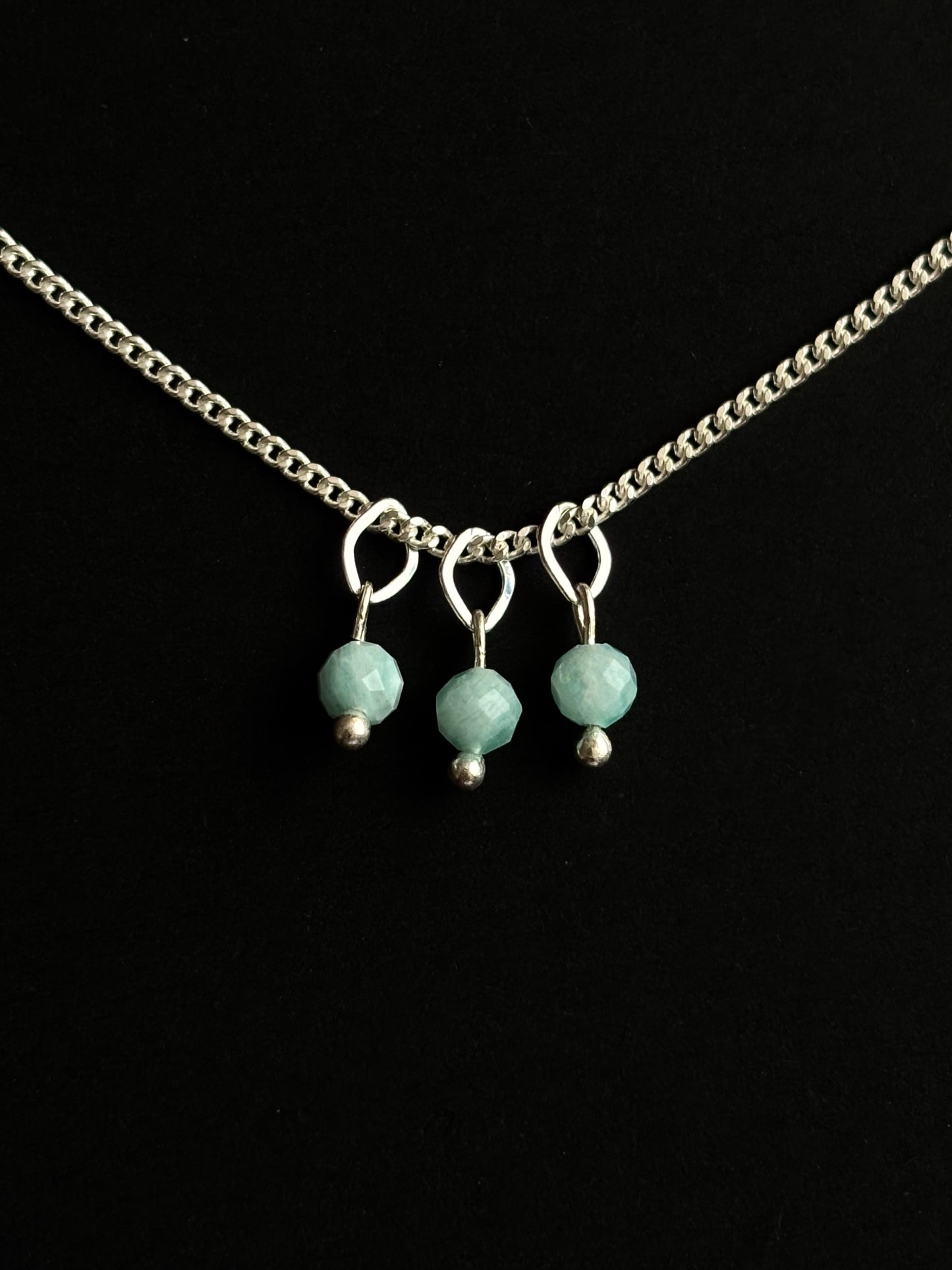 AMAZONITA COLLAR PLATA