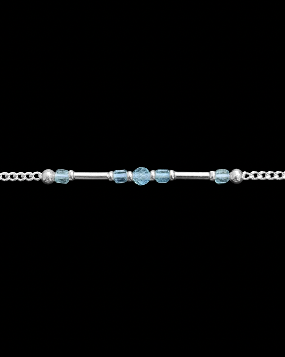 AGUAMARINA PULSERA PLATA