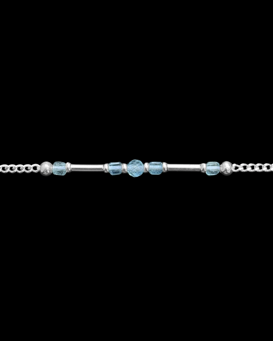 AGUAMARINA PULSERA PLATA