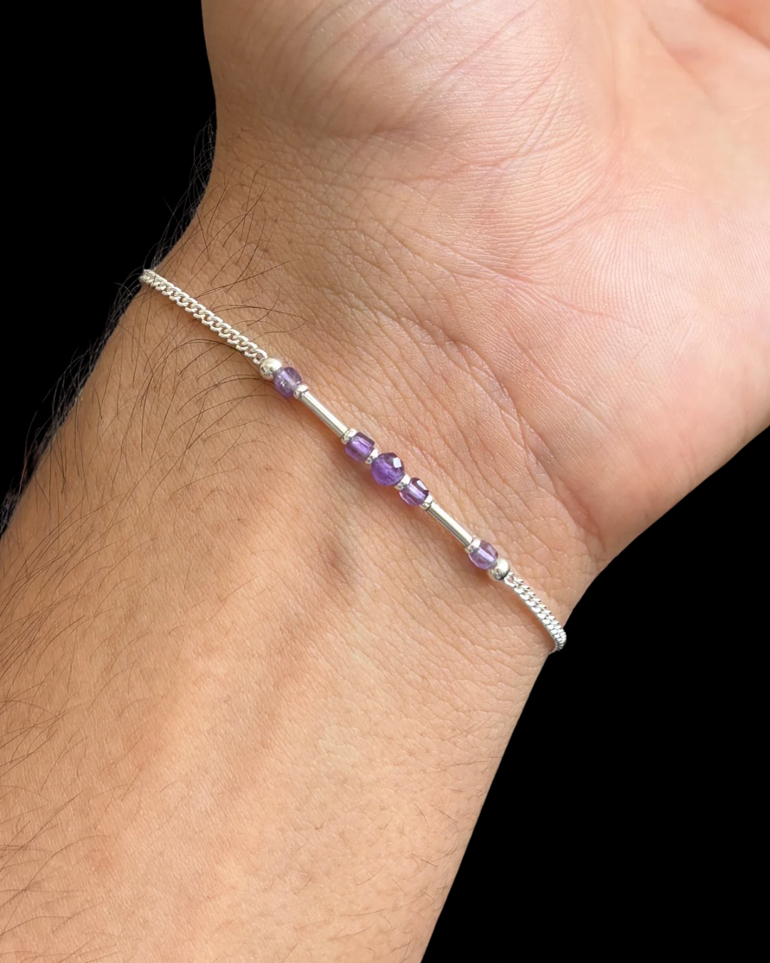 AMATISTA PULSERA PLATA