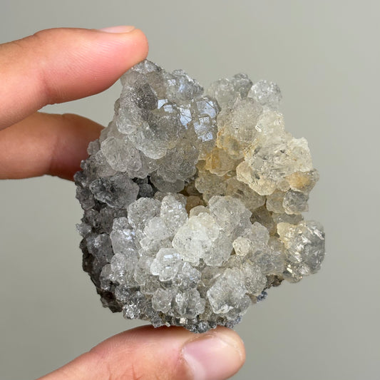 crystallized gray fluorite