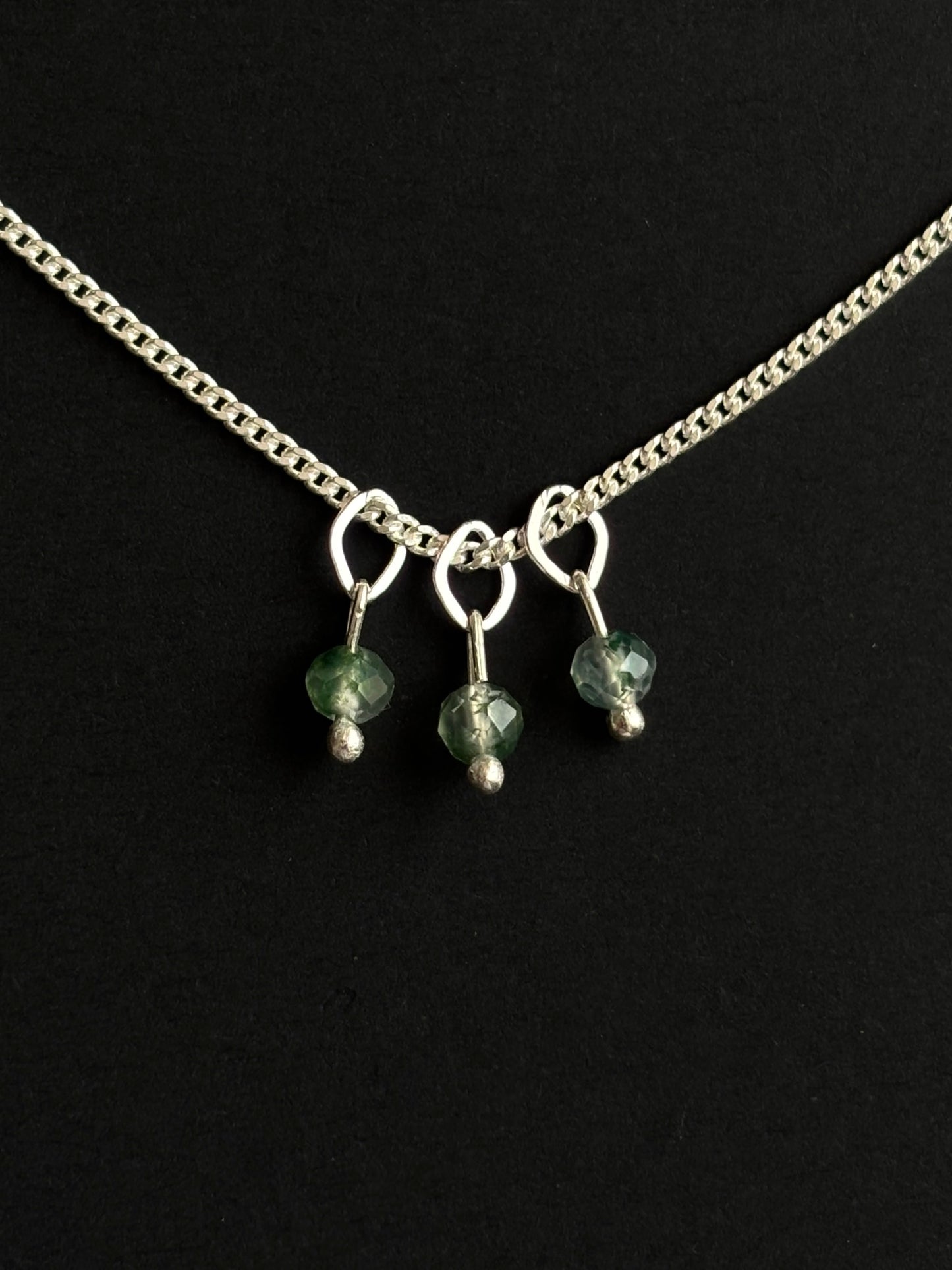 ÁGATA MUSGOSA COLLAR PLATA