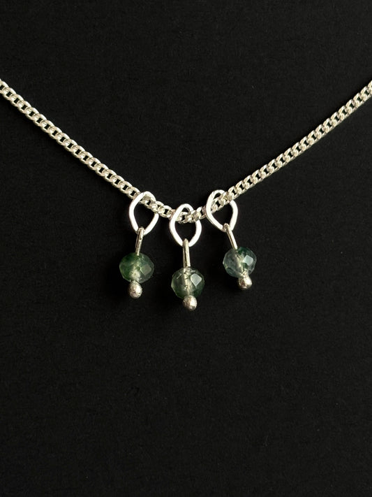 ÁGATA MUSGOSA COLLAR PLATA