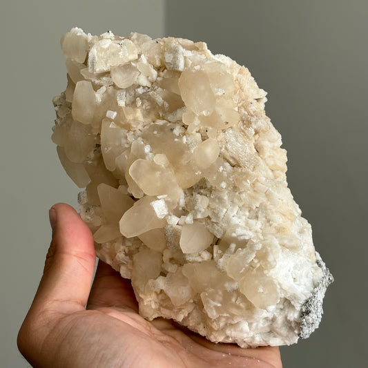 clear calcite on matrix