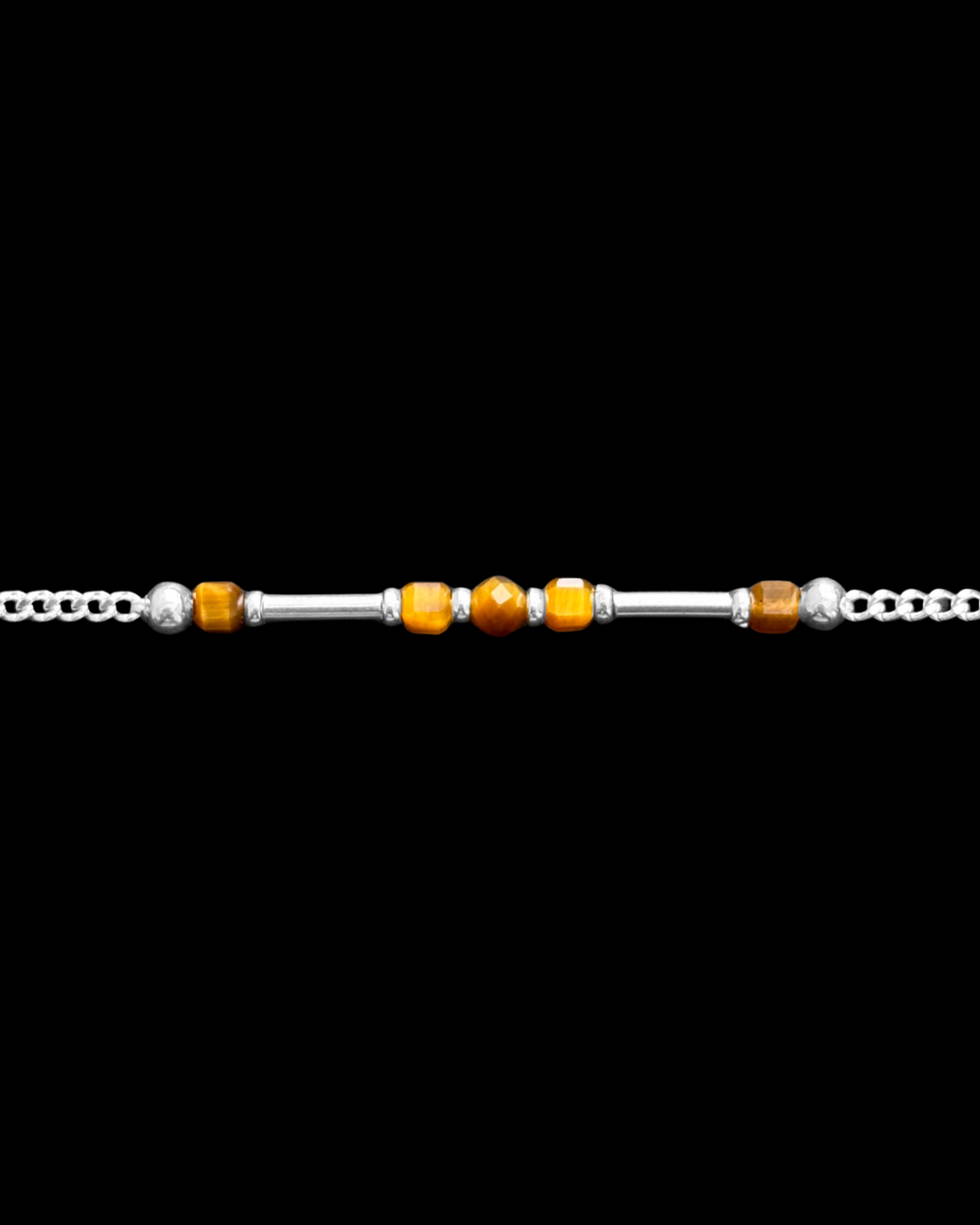 OJO DE TIGRE PULSERA PLATA