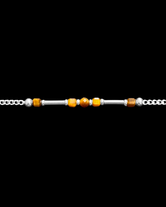OJO DE TIGRE PULSERA PLATA