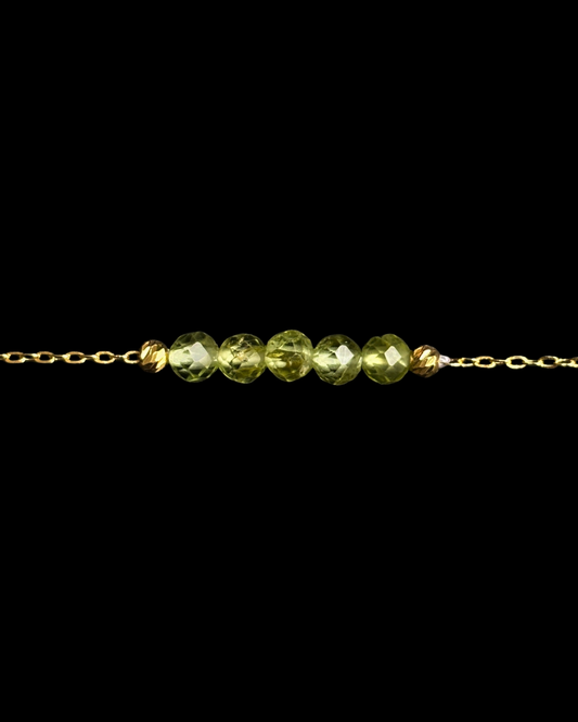 PERIDOTO PULSERA ORO