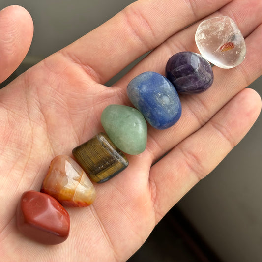 set 7 polished chakras