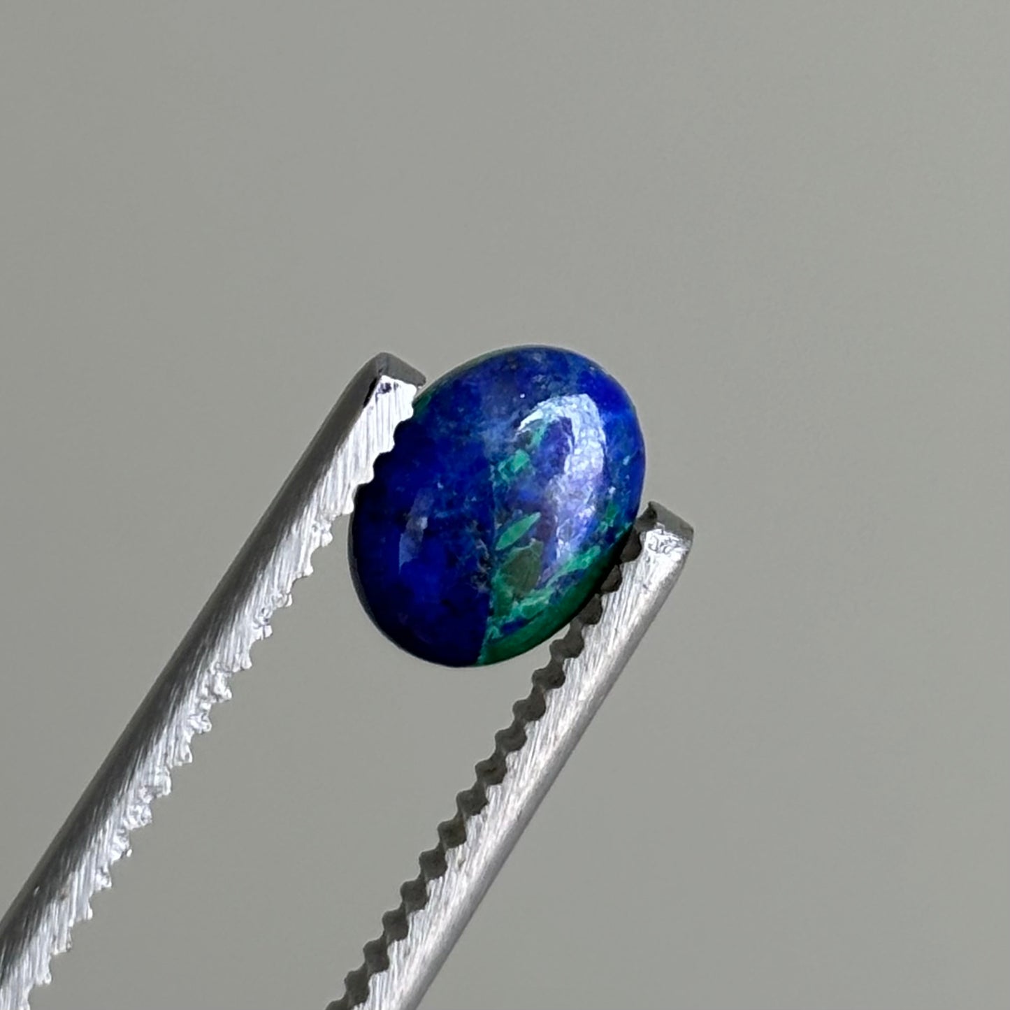 azurite and malachite cabochon