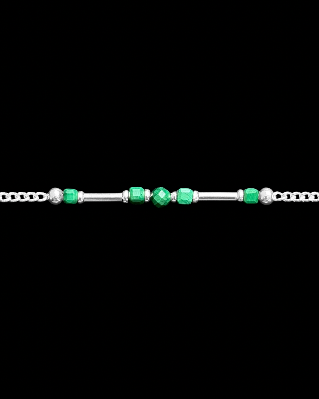 MALAQUITA PULSERA PLATA