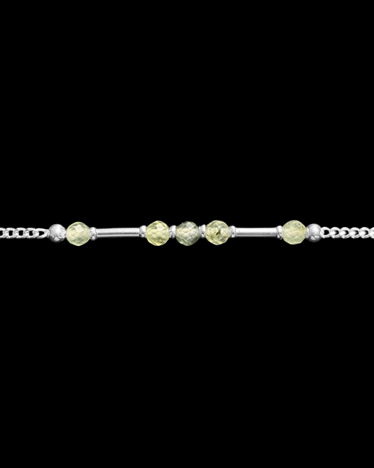 PREHNITA PULSERA PLATA